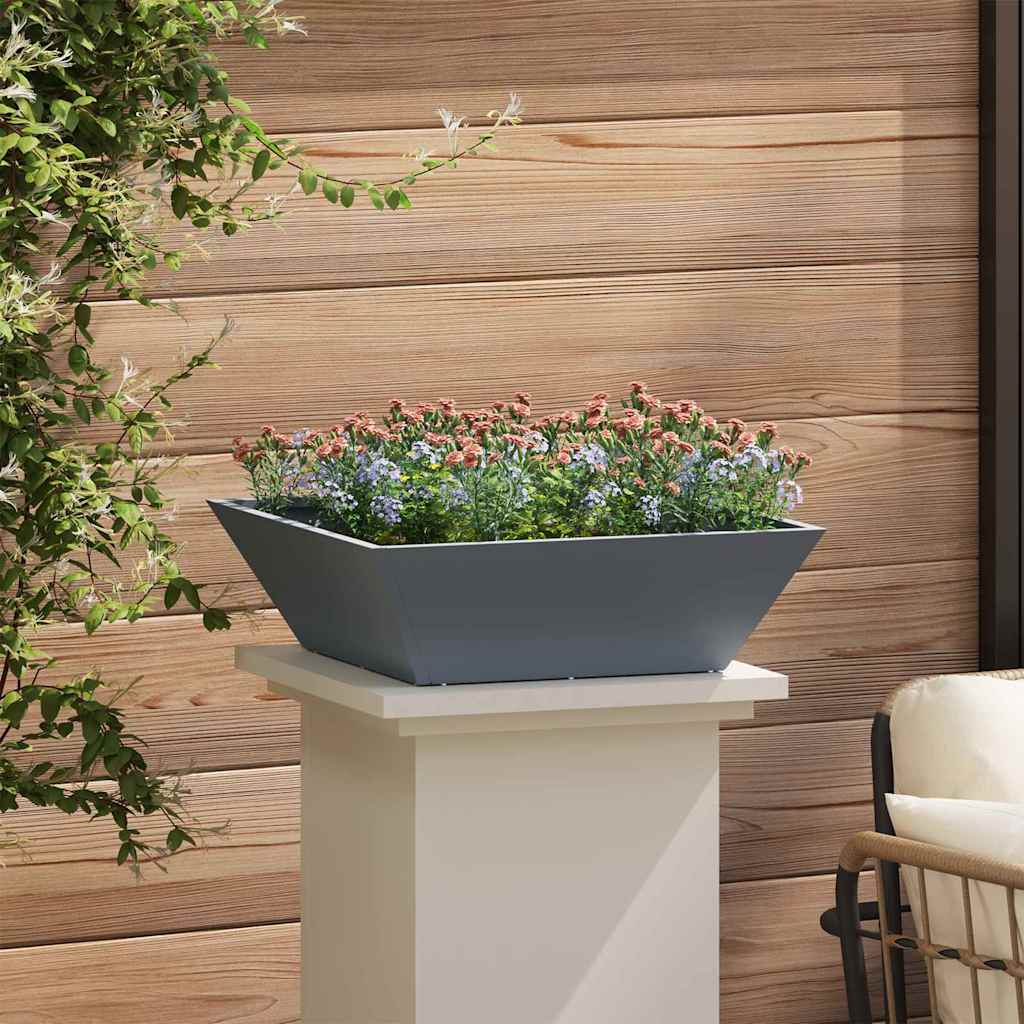 Vaso da giardino 5 pcs Antracite 50 x 50 x 15 cm