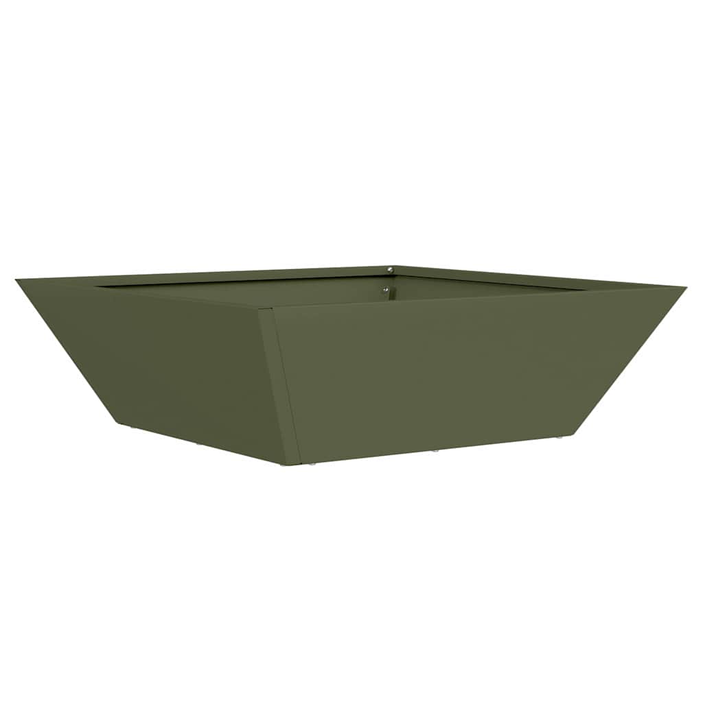 Vaso da giardino 5 pcs Verde oliva 50 x 50 x 15 cm