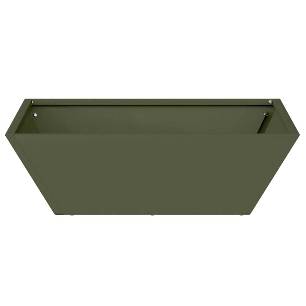 Vaso da giardino 5 pcs Verde oliva 50 x 50 x 15 cm