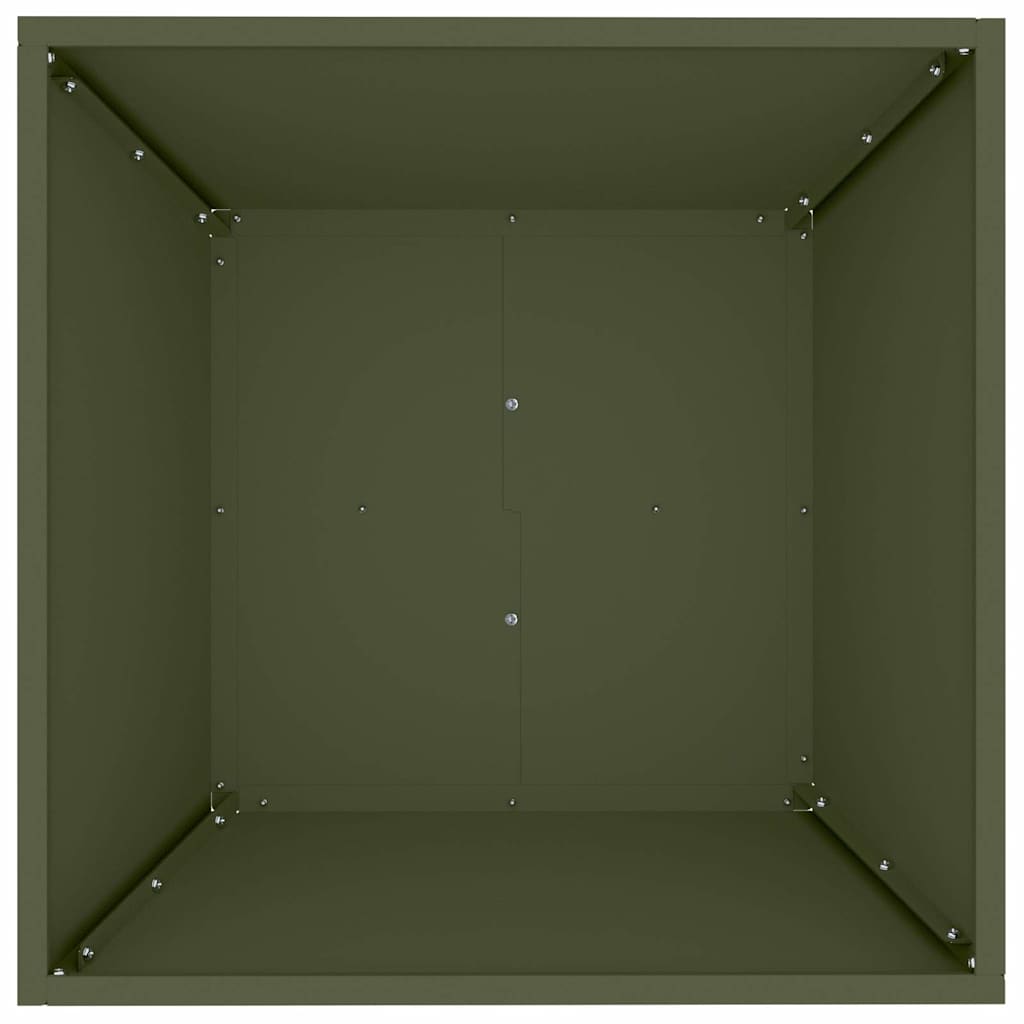 Vaso da giardino 5 pcs Verde oliva 50 x 50 x 15 cm