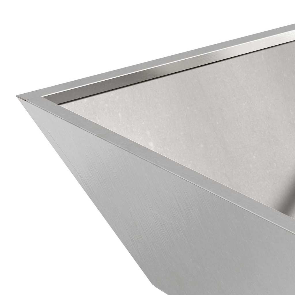 Vaso da giardino Argento 50 x 50 x 15 cm Acciaio inossidabile