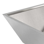Vaso da giardino Argento 50 x 50 x 15 cm Acciaio inossidabile