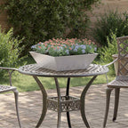 Vaso da giardino Argento 50 x 50 x 15 cm Acciaio inossidabile