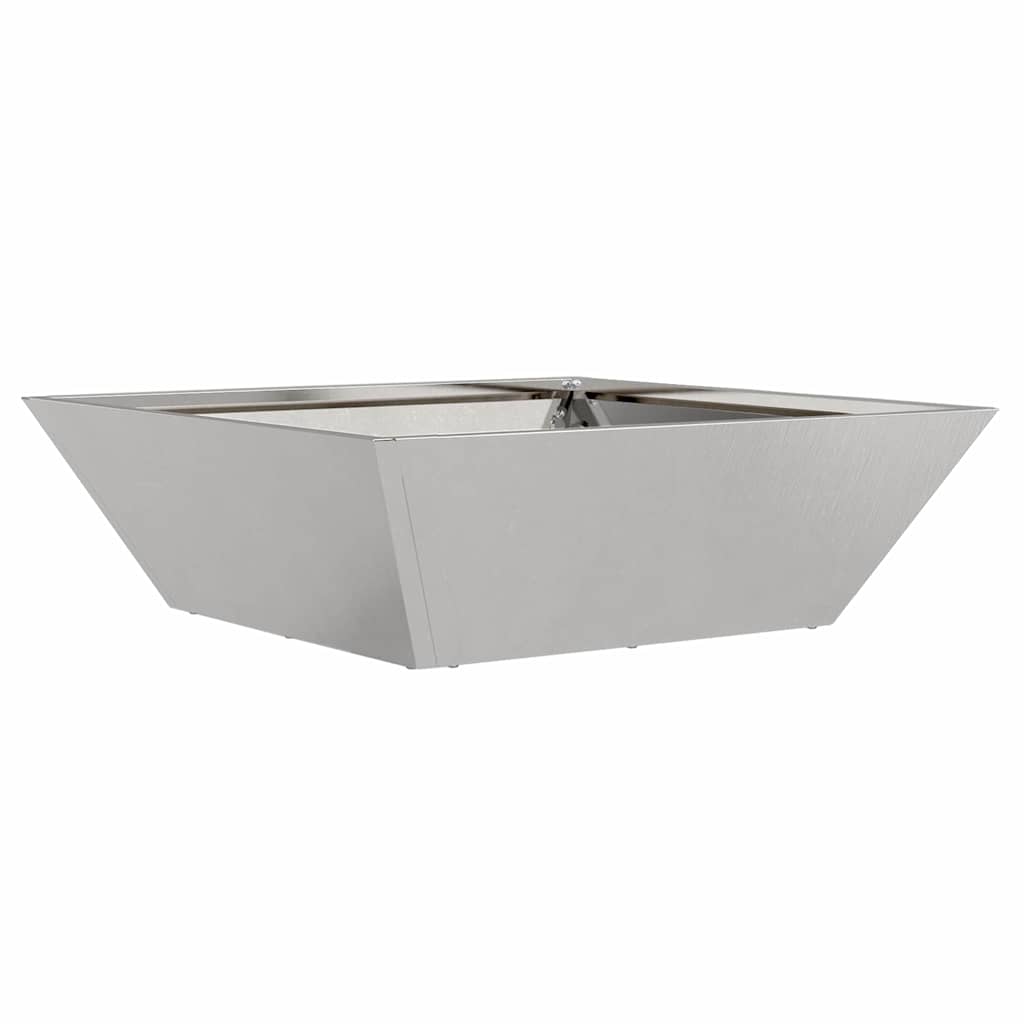 Vaso da giardino Argento 50 x 50 x 15 cm Acciaio inossidabile