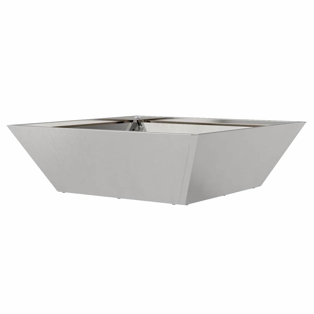 Vaso da giardino Argento 50 x 50 x 15 cm Acciaio inossidabile