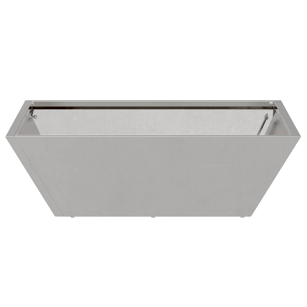 Vaso da giardino Argento 50 x 50 x 15 cm Acciaio inossidabile