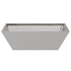 Vaso da giardino Argento 50 x 50 x 15 cm Acciaio inossidabile