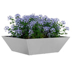 Vaso da giardino Argento 50 x 50 x 15 cm Acciaio inossidabile