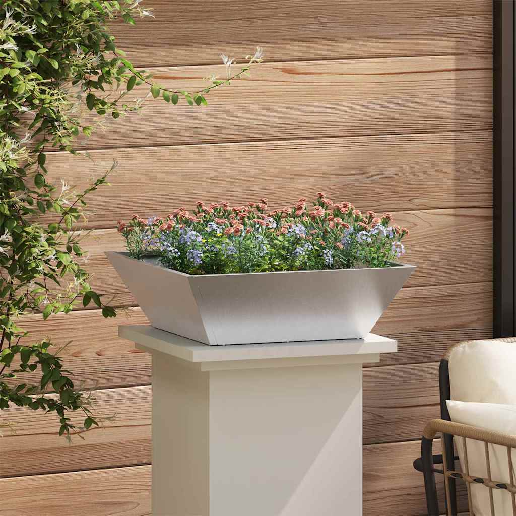 Vaso da giardino 5 pcs Argento 50 x 50 x 15 cm
