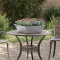 Vaso da giardino Argento 50 x 50 x 15 cm Acciaio zincato