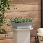 Vaso da giardino Argento 50 x 50 x 15 cm Acciaio zincato