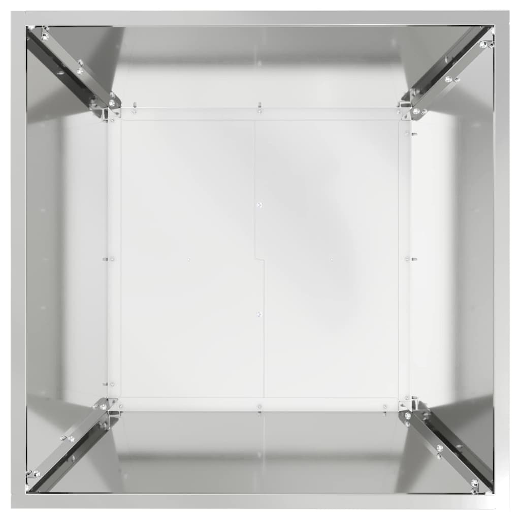 Vaso da giardino Argento 50 x 50 x 15 cm Acciaio zincato