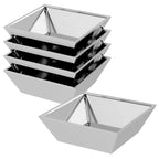 Vaso da giardino 5 pcs Argento 50 x 50 x 15 cm Acciaio zincato