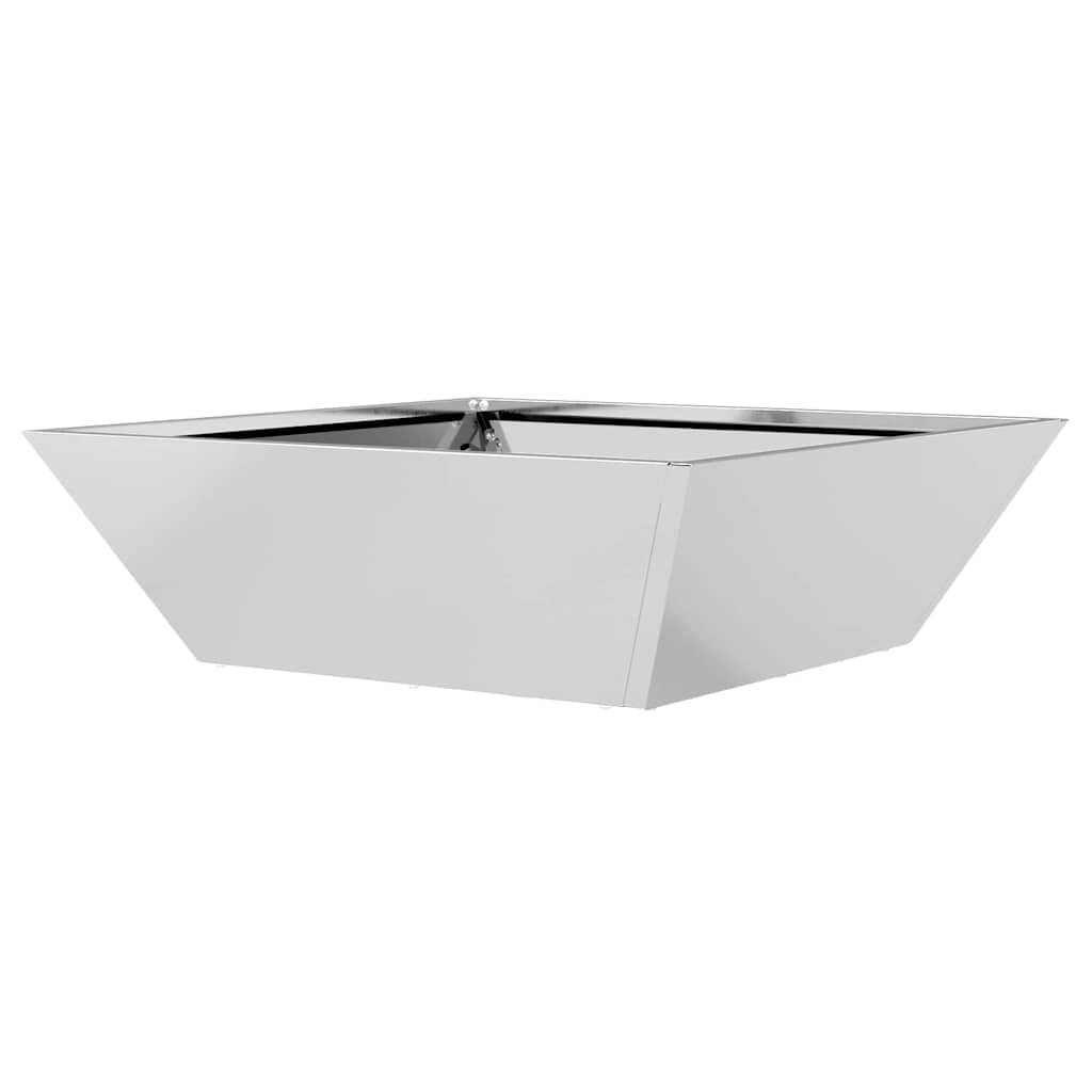 Vaso da giardino 5 pcs Argento 50 x 50 x 15 cm Acciaio zincato