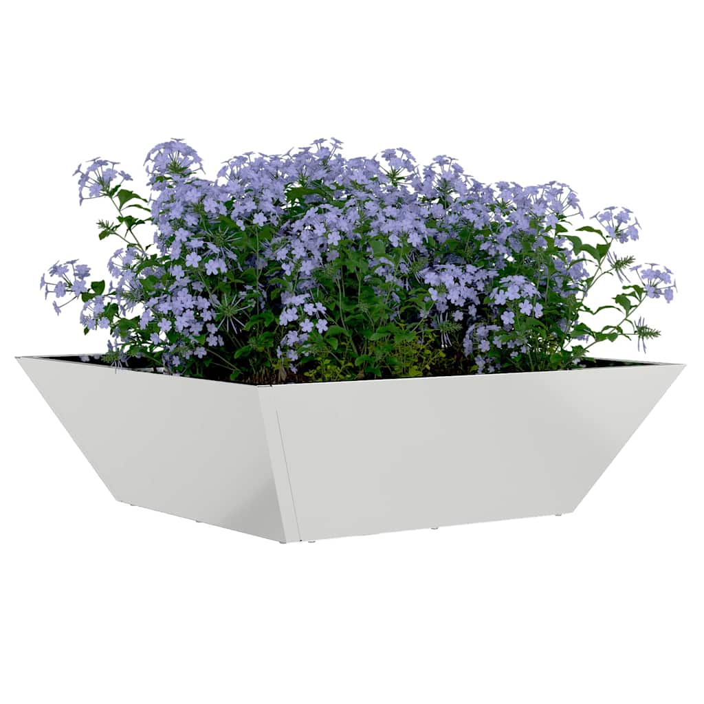 Vaso da giardino 5 pcs Argento 50 x 50 x 15 cm Acciaio zincato
