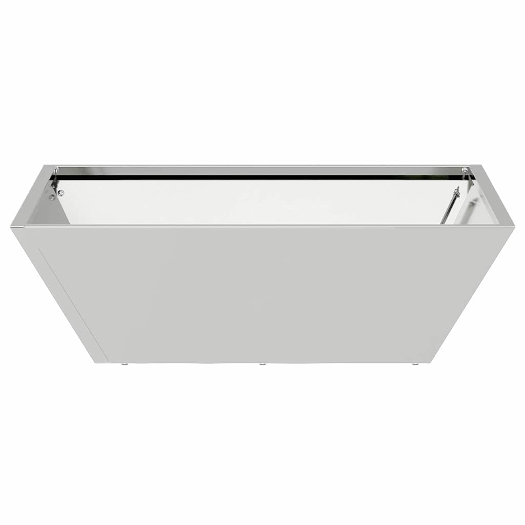 Vaso da giardino 5 pcs Argento 50 x 50 x 15 cm Acciaio zincato