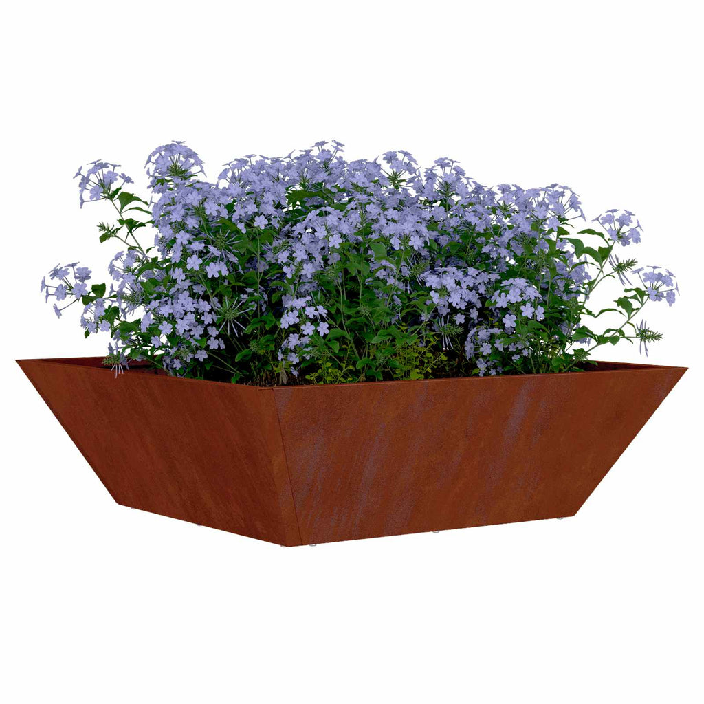 Vaso da giardino 5 pcs Ruggine 50 x 50 x 15 cm