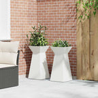 Vaso a Pilastro 2 pcs Bianco 35 x 35 x 73 cm