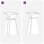 Vaso a Pilastro Antracite 35 x 35 x 73 cm