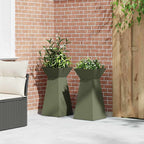 Vaso a Pilastro 2 pcs Oliva 35 x 35 x 73 cm