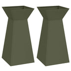 Vaso a Pilastro 2 pcs Oliva 35 x 35 x 73 cm