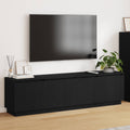 Mobile TV Rovere Nero 180 x 38 x 49 cm Legno multistrato