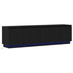 Mobile TV Rovere Nero 180 x 38 x 49 cm Legno multistrato