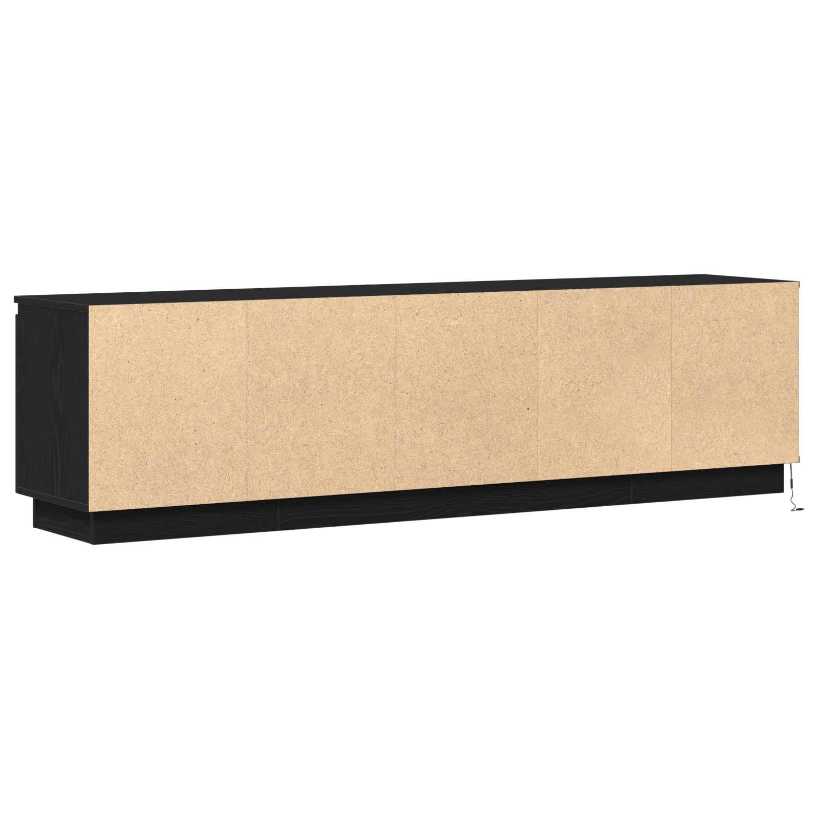 Mobile TV Rovere Nero 180 x 38 x 49 cm Legno multistrato