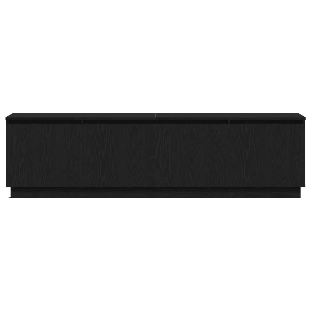Mobile TV Rovere Nero 180 x 38 x 49 cm Legno multistrato