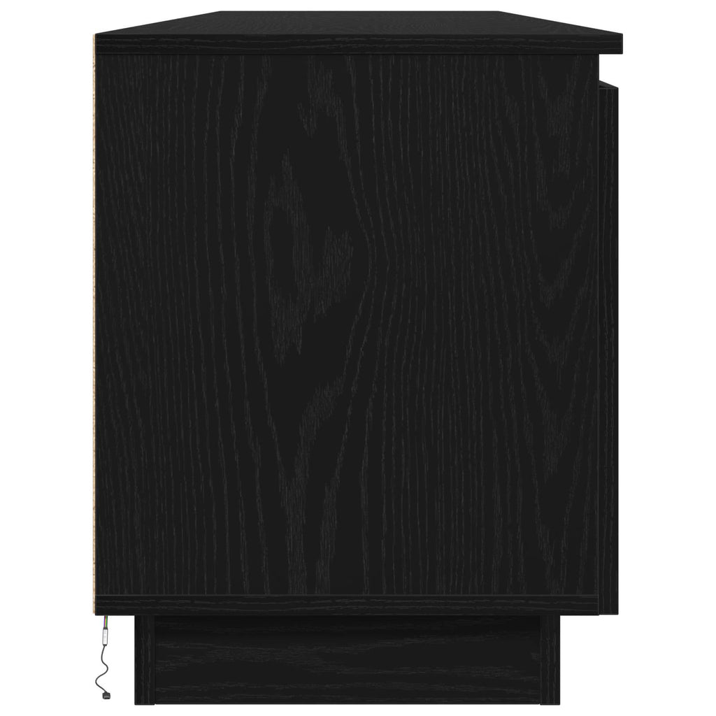 Mobile TV Rovere Nero 180 x 38 x 49 cm Legno multistrato