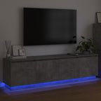 Mobile TV Grigio cemento 180 x 38 x 49 cm Legno multistrato