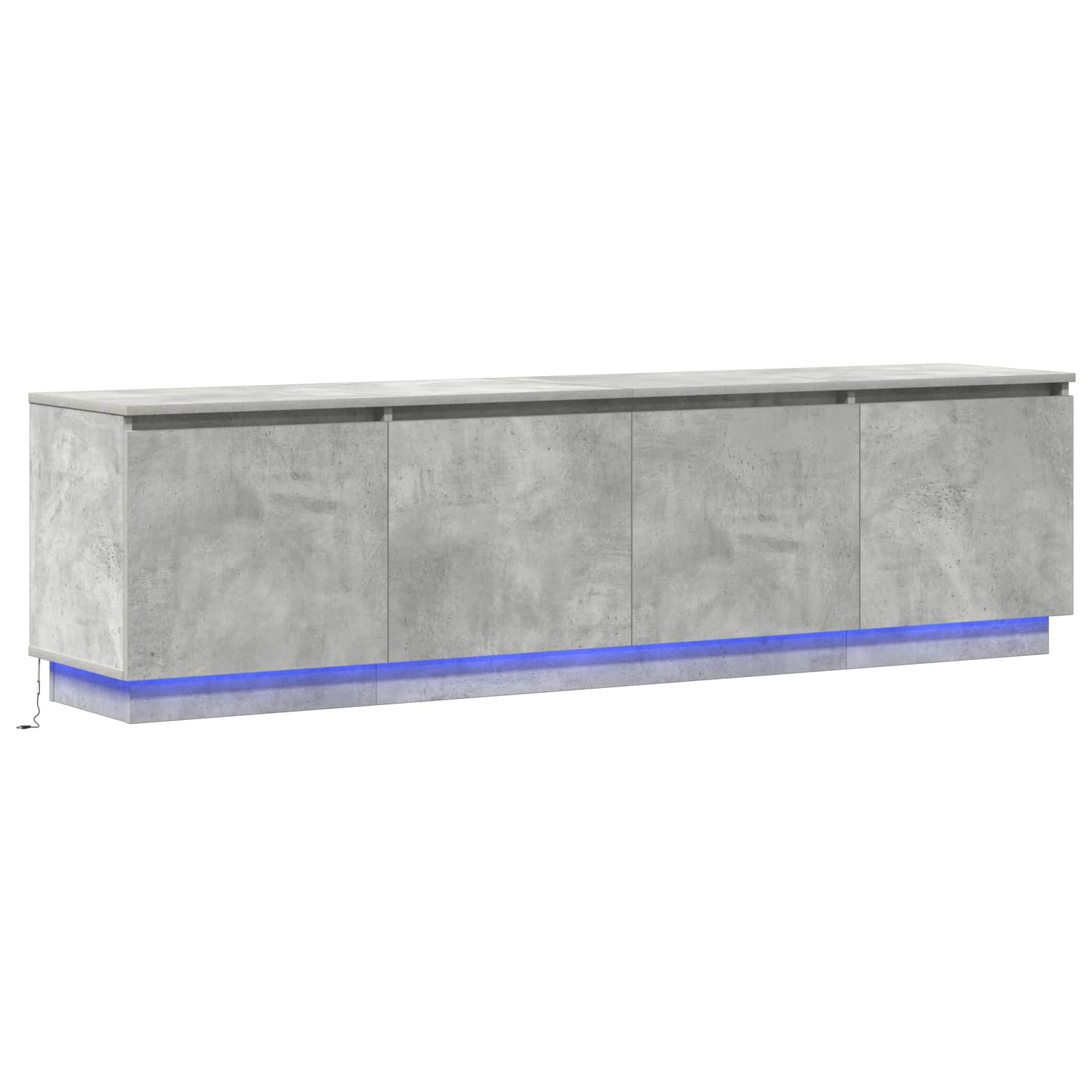 Mobile TV Grigio cemento 180 x 38 x 49 cm Legno multistrato