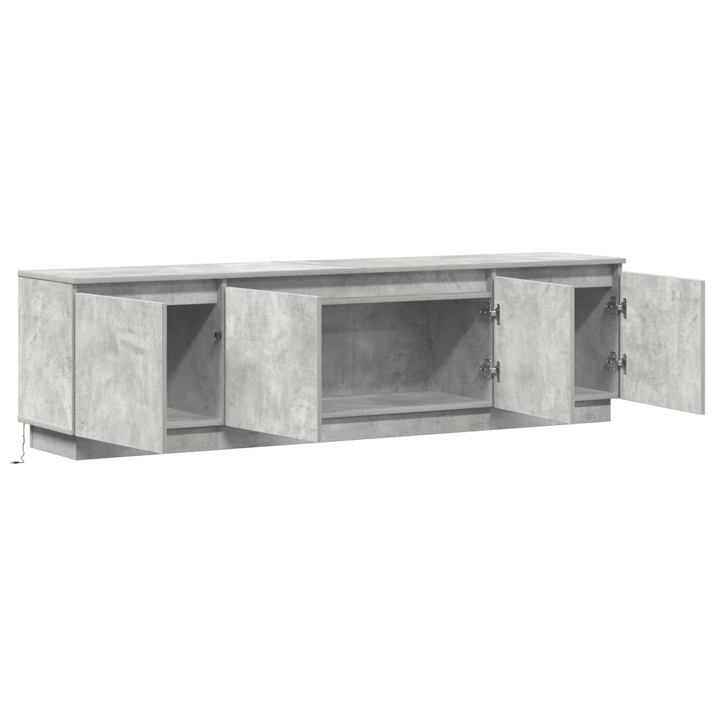Mobile TV Grigio cemento 180 x 38 x 49 cm Legno multistrato