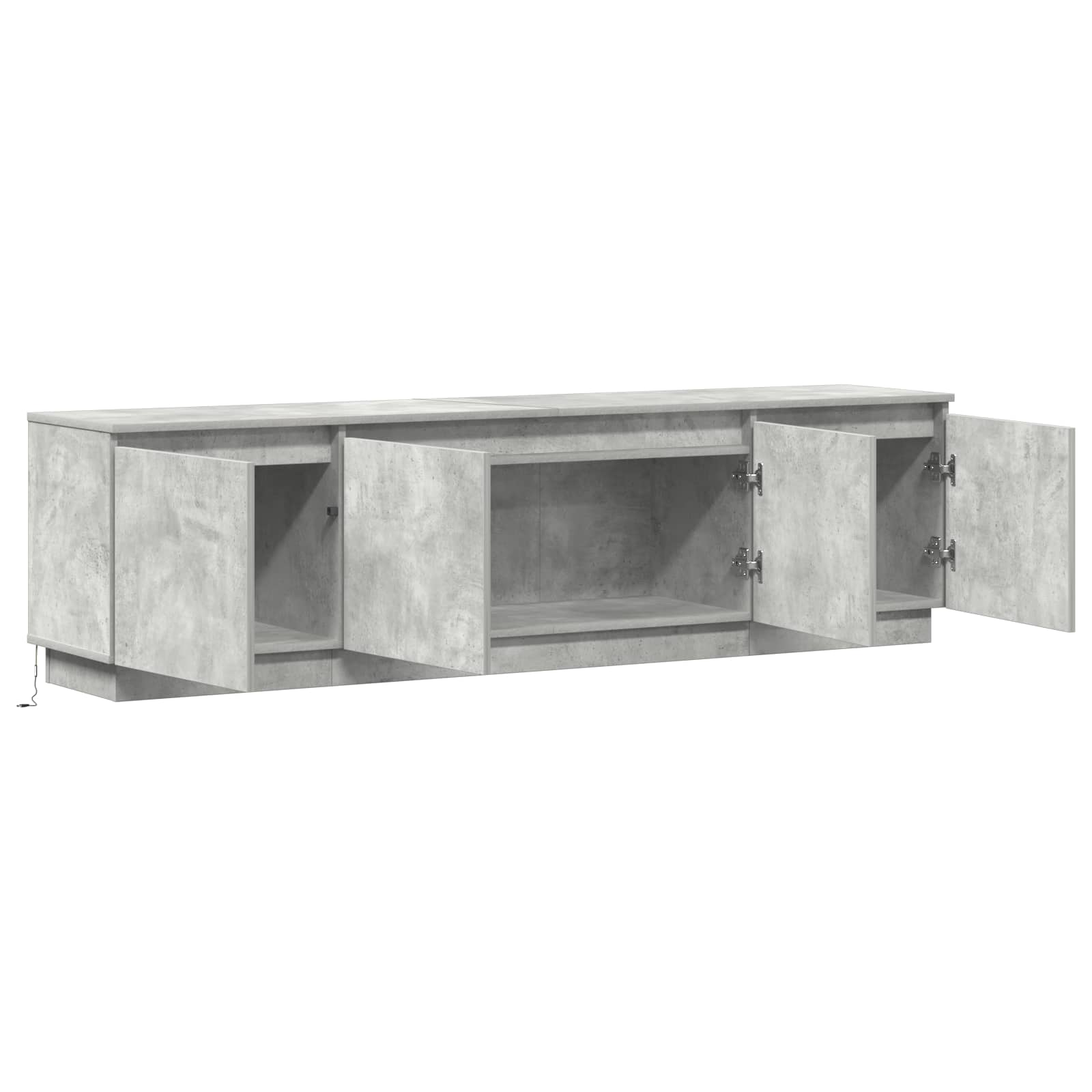 Mobile TV Grigio cemento 180 x 38 x 49 cm Legno multistrato