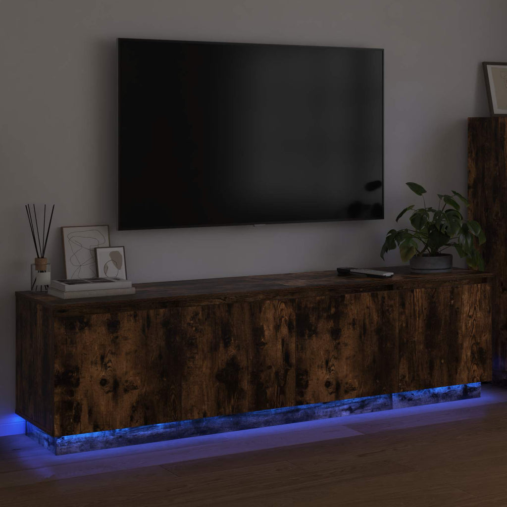 Mobile TV Rovere fumé 180 x 38 x 49 cm Legno multistrato