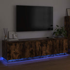Mobile TV Rovere fumé 180 x 38 x 49 cm Legno multistrato