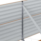 Letto Rialzato Marrone 240 x 80 x 81 cm Acciaio