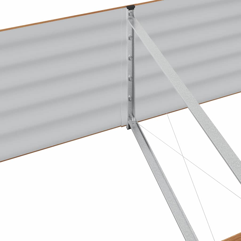 Letto Rialzato Marrone 240 x 80 x 44 cm Acciaio