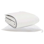 Duvet Invernale con cuscino 2 pcs Bianco Piuma d'anatra