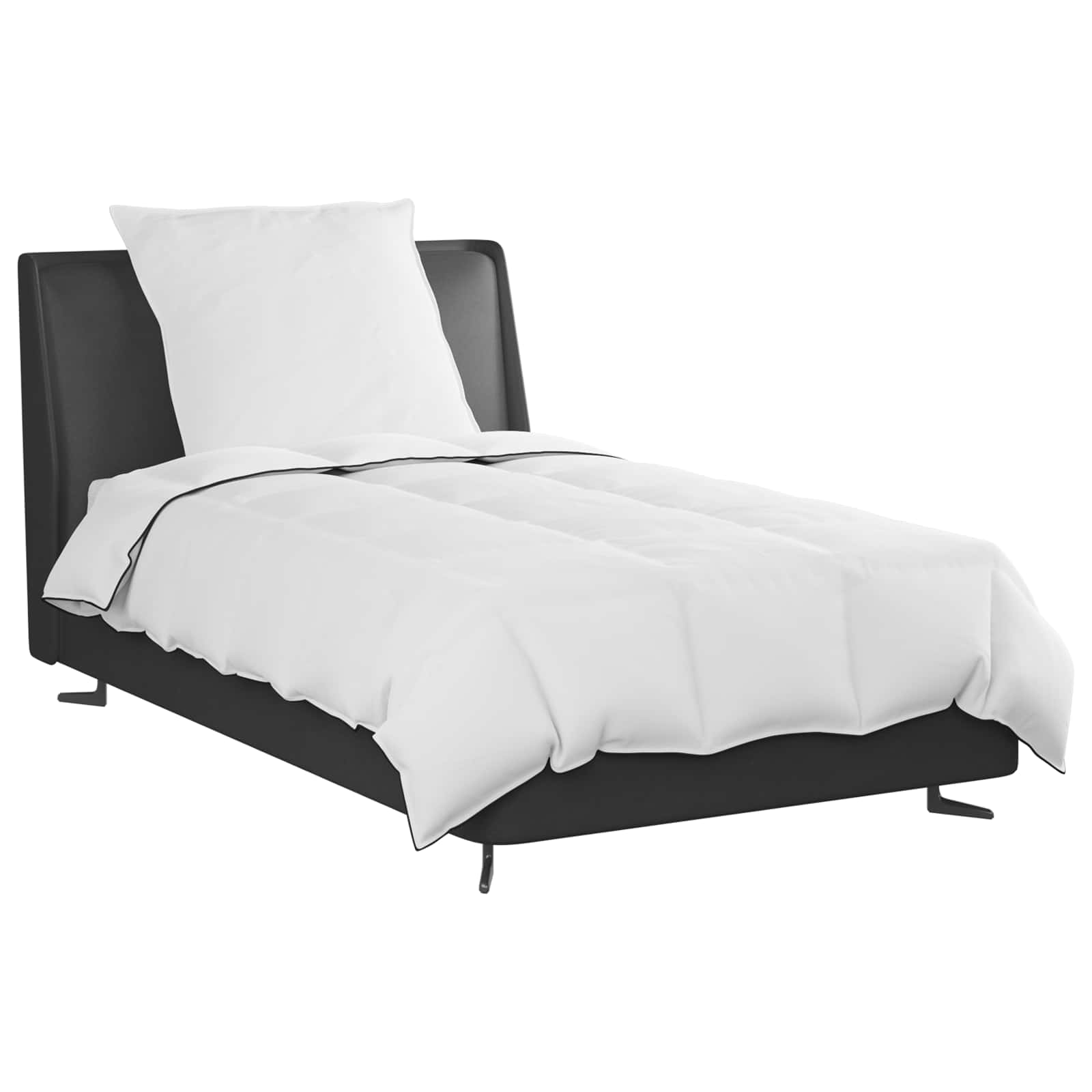 Duvet Invernale con cuscino 2 pcs Bianco Piuma d'anatra