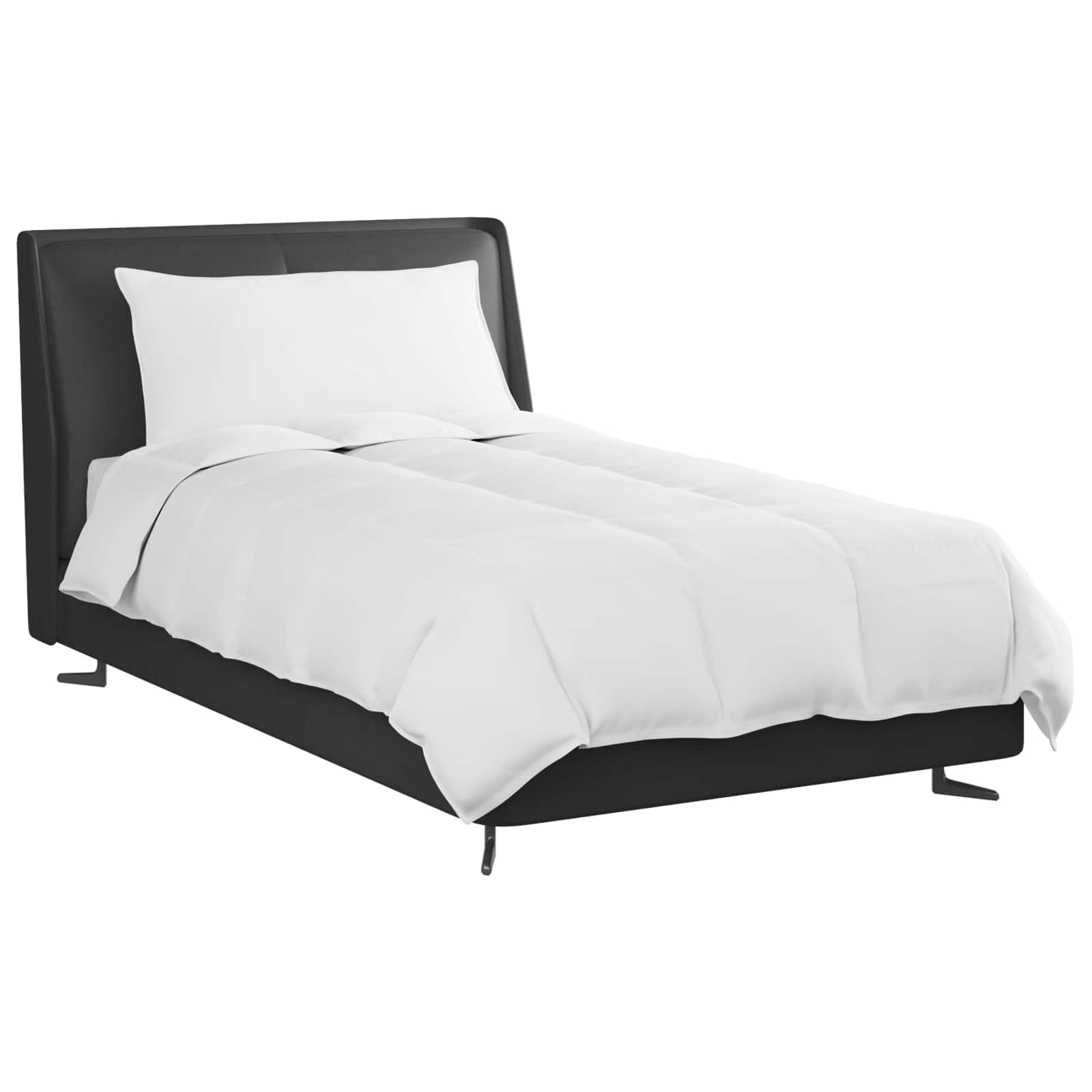 Duvet Estivo con cuscino 2 pcs Bianco Piuma d'anatra