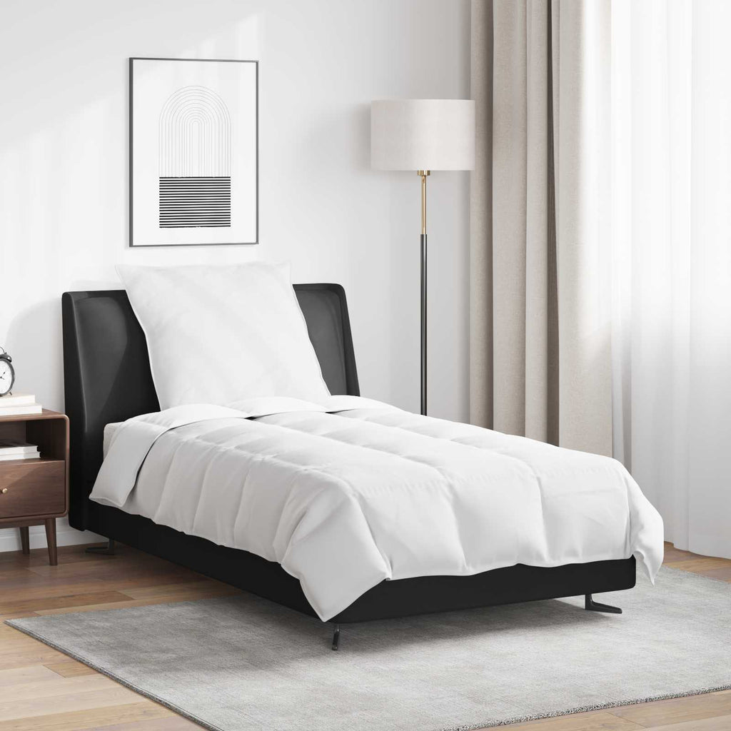 Duvet Estivo con cuscino 2 pcs Bianco Piuma d'anatra