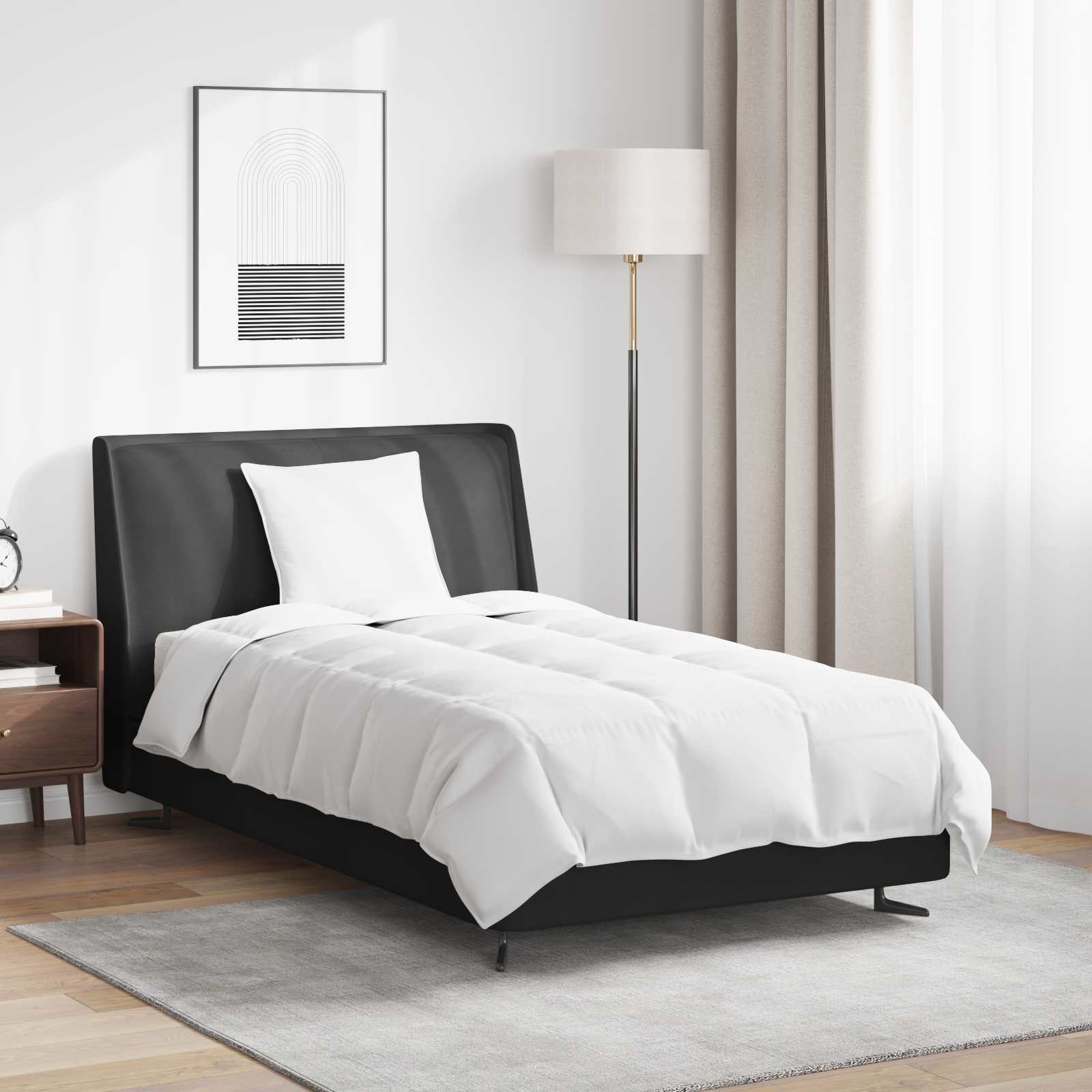 Duvet Estivo con cuscino 2 pcs Bianco Piuma d'anatra