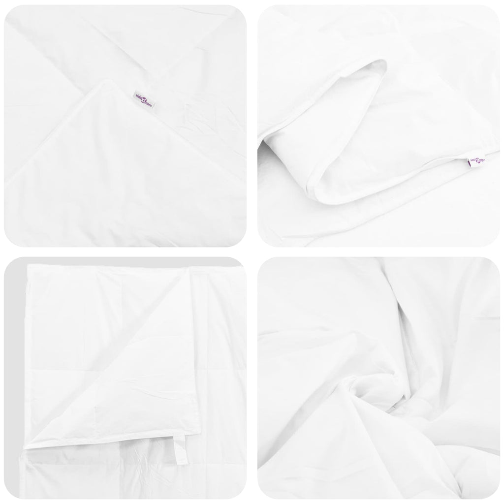 Duvet Estivo con cuscino 2 pcs Bianco Piuma d'anatra
