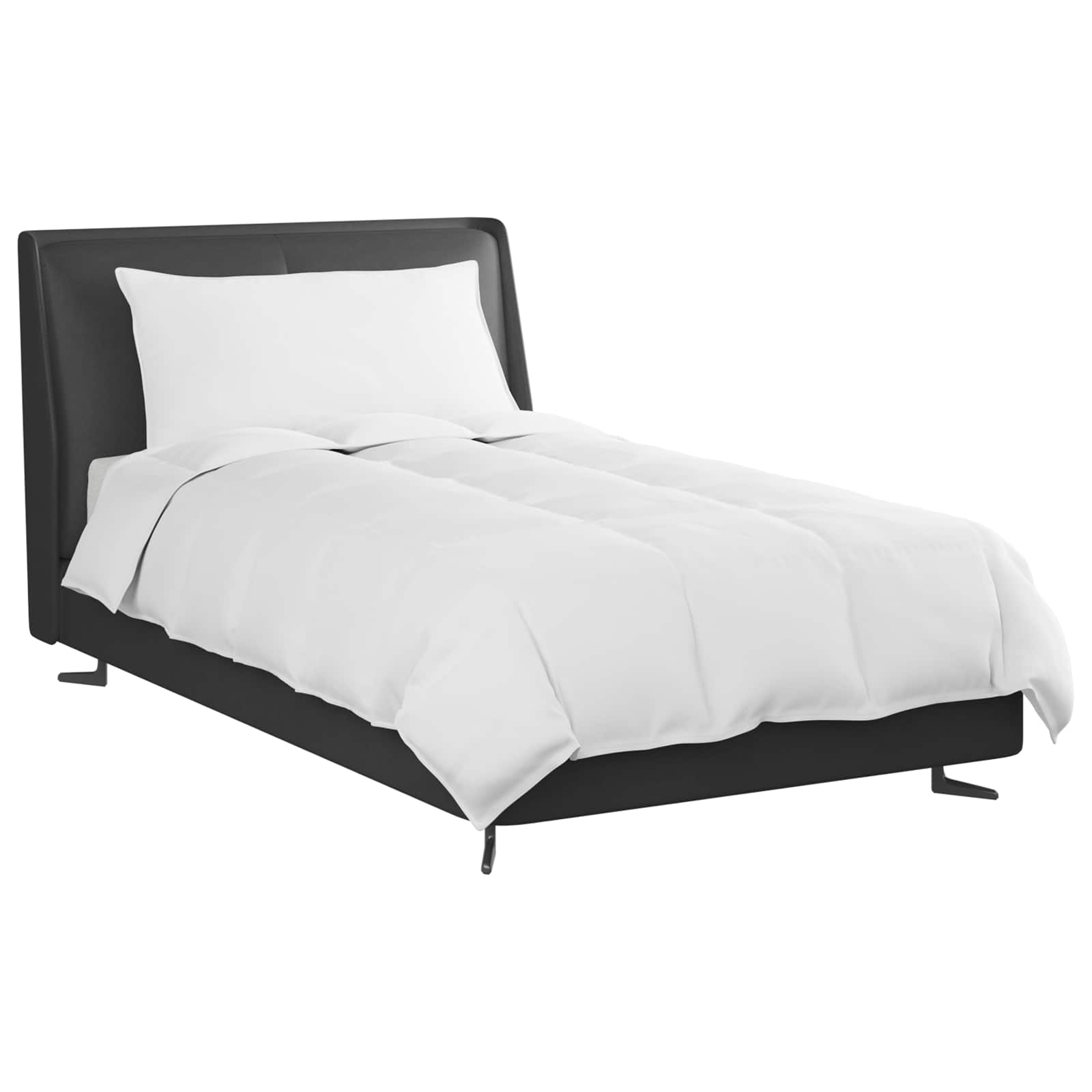 Duvet Invernale con cuscino 2 pcs Bianco Piuma d'anatra