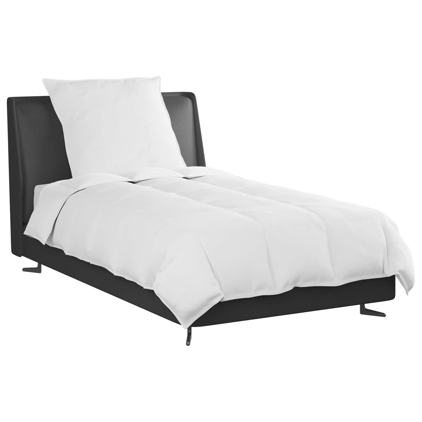 Duvet Invernale con cuscino 2 pcs Bianco Piuma d'anatra