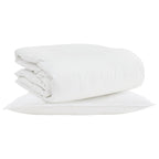 Duvet 2-in-1 con cuscino 2 pcs Bianco Piuma d'anatra