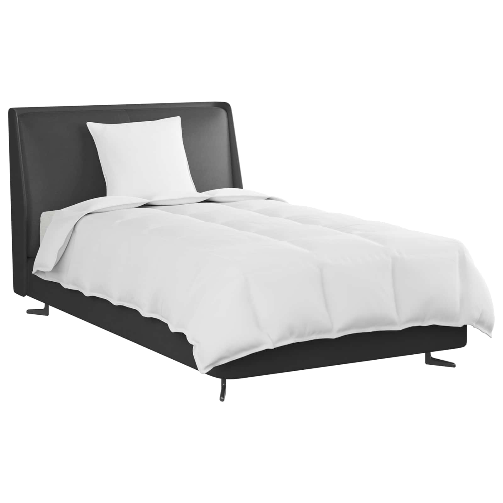Duvet 2-in-1 con cuscino 2 pcs Bianco Piuma d'anatra