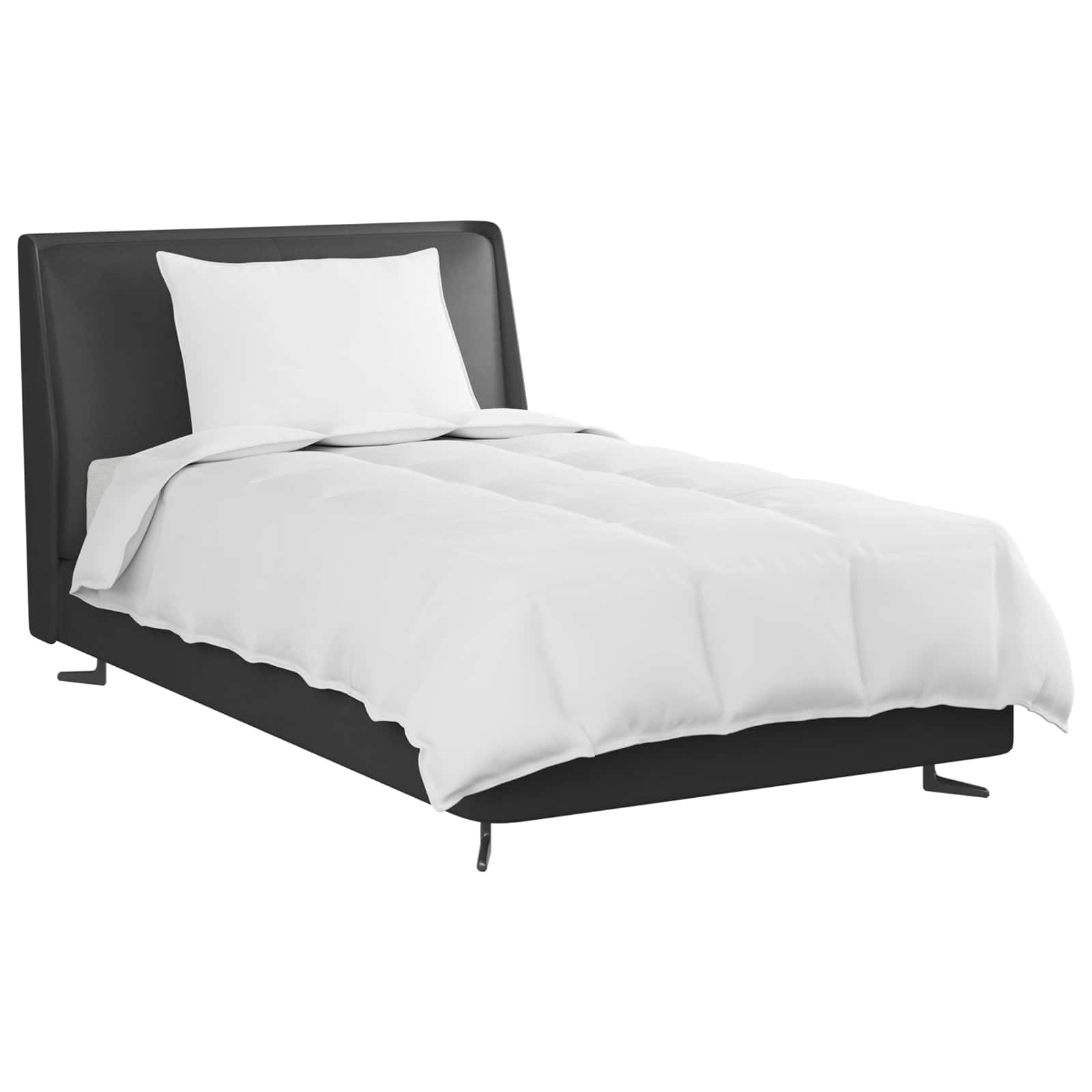 Duvet 2-in-1 con cuscino 2 pcs Bianco Piuma d'anatra