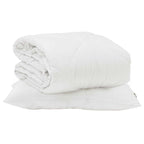 Duvet Estivo con cuscino 2 pcs Bianco Microfibra